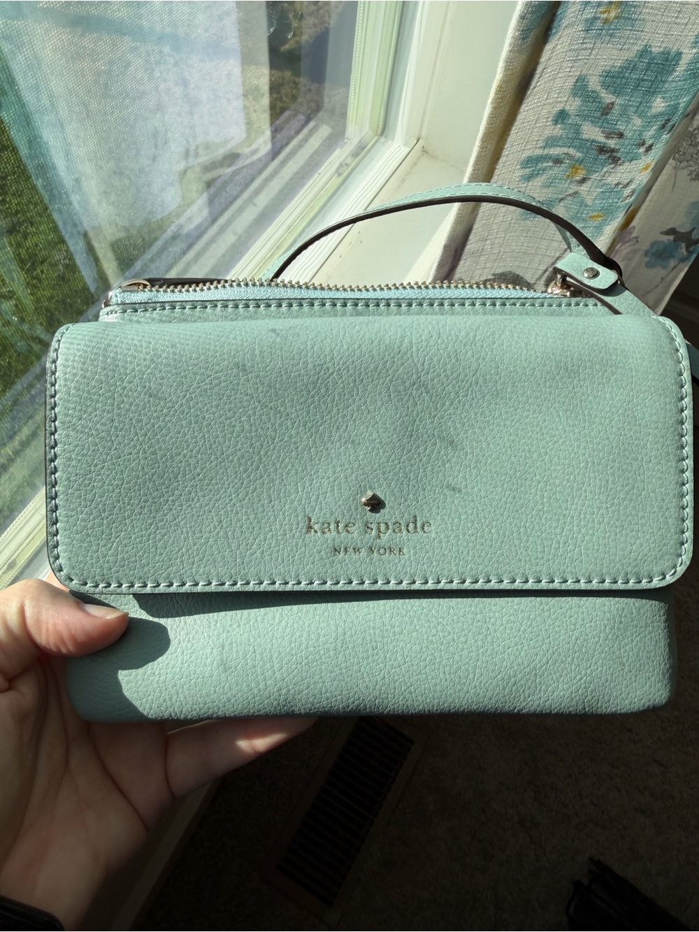 kate spade light blue mini crossbody bag